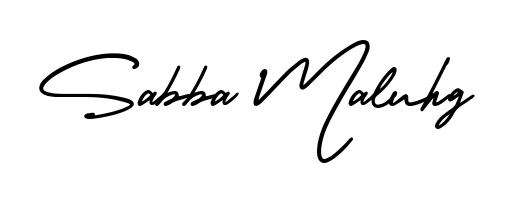 Express your personality with a custom Sabba Maluhg signature crafted with AmerikaSignatureDemo-Regular typography. Free transparent PNG download available. Sabba Maluhg signature style 3 images and pictures png