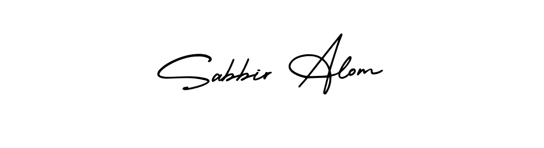 This is the best signature style for the Sabbir Alom name. Also you like these signature font (AmerikaSignatureDemo-Regular). Mix name signature. Sabbir Alom signature style 3 images and pictures png