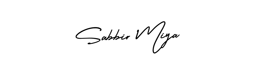 You should practise on your own different ways (AmerikaSignatureDemo-Regular) to write your name (Sabbir Miya) in signature. don't let someone else do it for you. Sabbir Miya signature style 3 images and pictures png