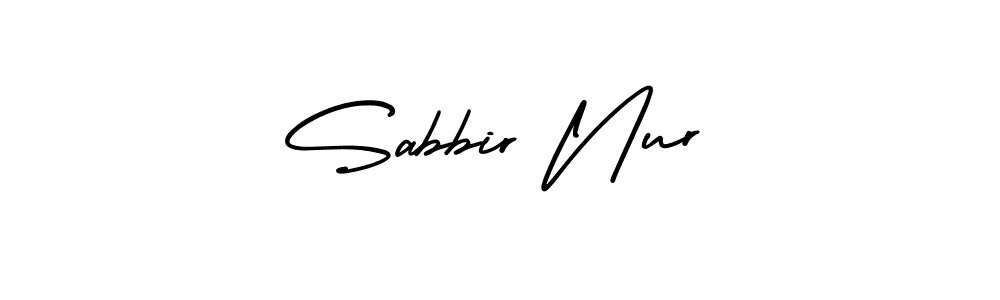 This is the best signature style for the Sabbir Nur name. Also you like these signature font (AmerikaSignatureDemo-Regular). Mix name signature. Sabbir Nur signature style 3 images and pictures png