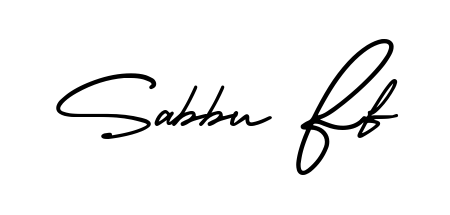 A stylish, flowing autograph style designed for name Sabbu Ff using AmerikaSignatureDemo-Regular typography. Perfect for digital creative projects. Sabbu Ff signature style 3 images and pictures png