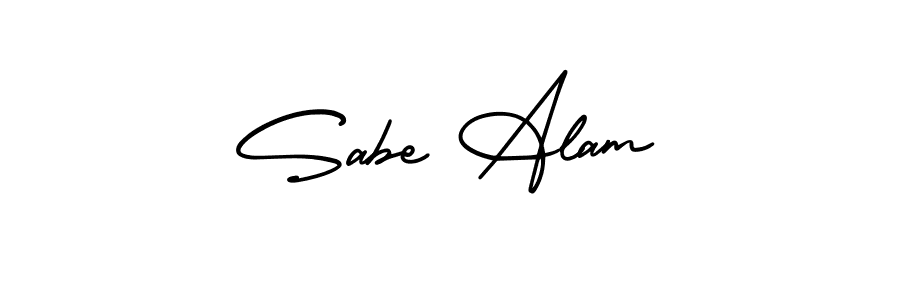 This is the best signature style for the Sabe Alam name. Also you like these signature font (AmerikaSignatureDemo-Regular). Mix name signature. Sabe Alam signature style 3 images and pictures png