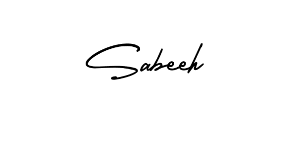 Make a beautiful signature design for name Sabeeh. With this signature (AmerikaSignatureDemo-Regular) style, you can create a handwritten signature for free. Sabeeh signature style 3 images and pictures png