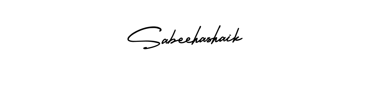 Design your own signature with our free online signature maker. With this signature software, you can create a handwritten (AmerikaSignatureDemo-Regular) signature for name Sabeehashaik. Sabeehashaik signature style 3 images and pictures png