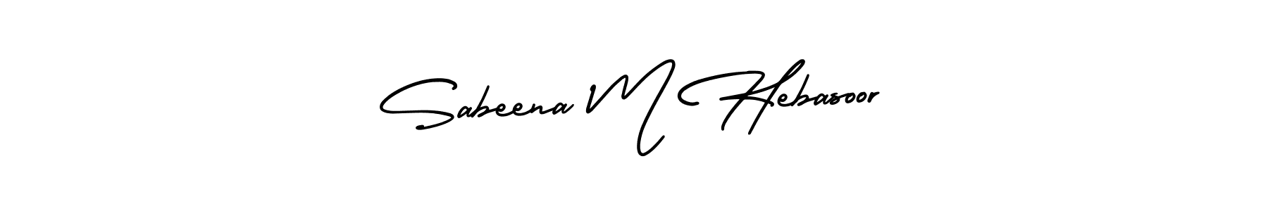 Use a signature maker to create a handwritten signature online. With this signature software, you can design (AmerikaSignatureDemo-Regular) your own signature for name Sabeena M Hebasoor. Sabeena M Hebasoor signature style 3 images and pictures png