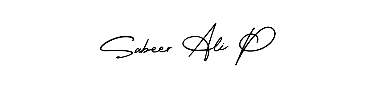 It looks lik you need a new signature style for name Sabeer Ali P. Design unique handwritten (AmerikaSignatureDemo-Regular) signature with our free signature maker in just a few clicks. Sabeer Ali P signature style 3 images and pictures png