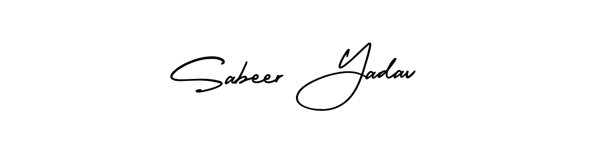 Make a beautiful signature design for name Sabeer Yadav. With this signature (AmerikaSignatureDemo-Regular) style, you can create a handwritten signature for free. Sabeer Yadav signature style 3 images and pictures png