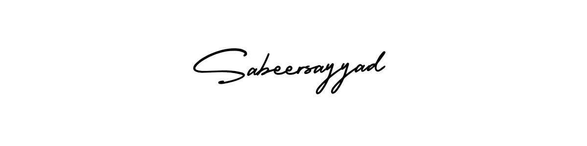 Design your own signature with our free online signature maker. With this signature software, you can create a handwritten (AmerikaSignatureDemo-Regular) signature for name Sabeersayyad. Sabeersayyad signature style 3 images and pictures png