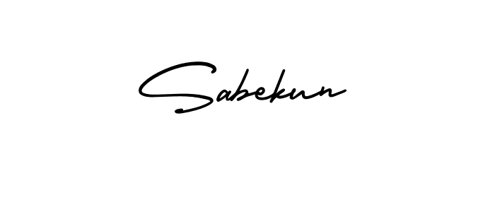 You should practise on your own different ways (AmerikaSignatureDemo-Regular) to write your name (Sabekun) in signature. don't let someone else do it for you. Sabekun signature style 3 images and pictures png