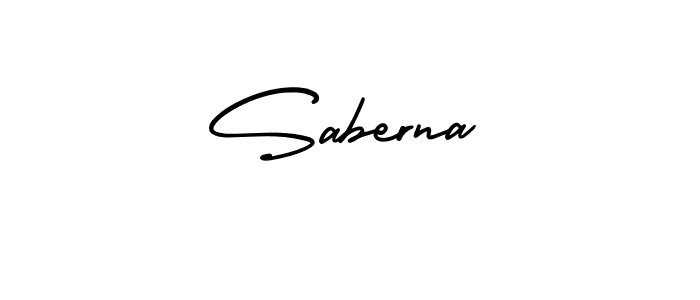 It looks lik you need a new signature style for name Saberna. Design unique handwritten (AmerikaSignatureDemo-Regular) signature with our free signature maker in just a few clicks. Saberna signature style 3 images and pictures png