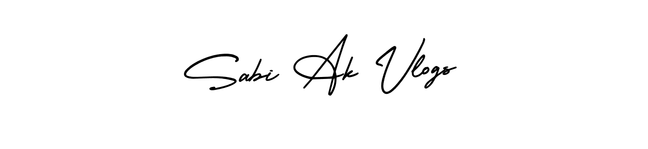 How to make Sabi Ak Vlogs name signature. Use AmerikaSignatureDemo-Regular style for creating short signs online. This is the latest handwritten sign. Sabi Ak Vlogs signature style 3 images and pictures png