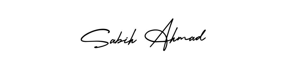 Use a signature maker to create a handwritten signature online. With this signature software, you can design (AmerikaSignatureDemo-Regular) your own signature for name Sabih Ahmad. Sabih Ahmad signature style 3 images and pictures png