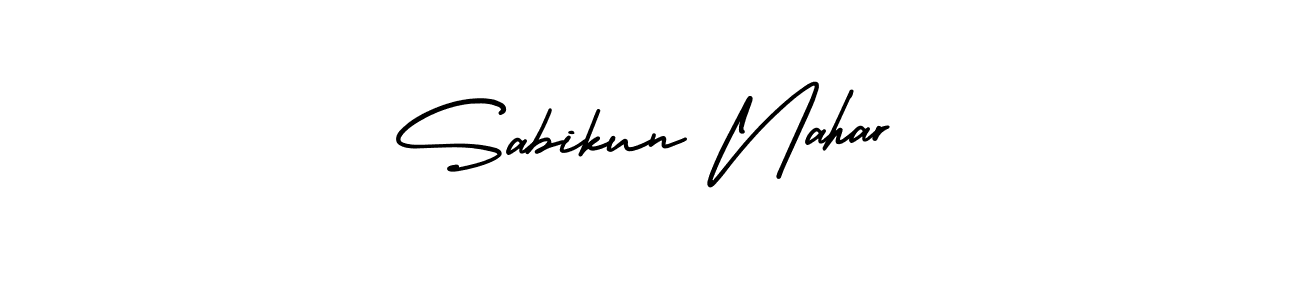 Check out images of Autograph of Sabikun Nahar name. Actor Sabikun Nahar Signature Style. AmerikaSignatureDemo-Regular is a professional sign style online. Sabikun Nahar signature style 3 images and pictures png
