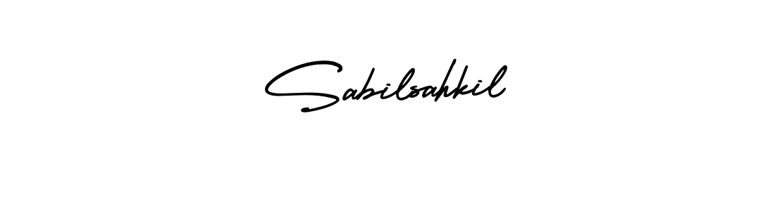 Sabilsahkil stylish signature style. Best Handwritten Sign (AmerikaSignatureDemo-Regular) for my name. Handwritten Signature Collection Ideas for my name Sabilsahkil. Sabilsahkil signature style 3 images and pictures png