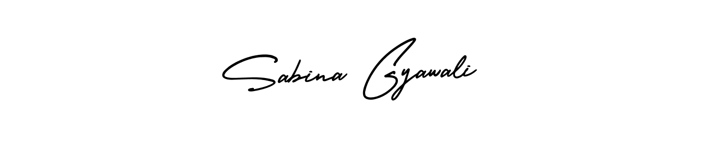 Make a short Sabina Gyawali signature style. Manage your documents anywhere anytime using AmerikaSignatureDemo-Regular. Create and add eSignatures, submit forms, share and send files easily. Sabina Gyawali signature style 3 images and pictures png