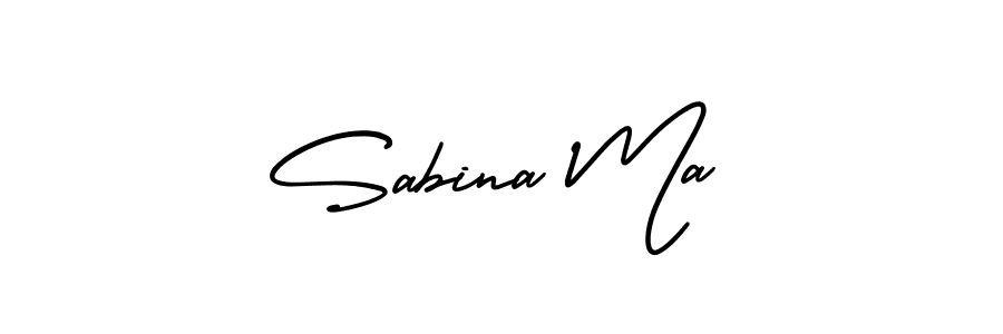 This is the best signature style for the Sabina Ma name. Also you like these signature font (AmerikaSignatureDemo-Regular). Mix name signature. Sabina Ma signature style 3 images and pictures png