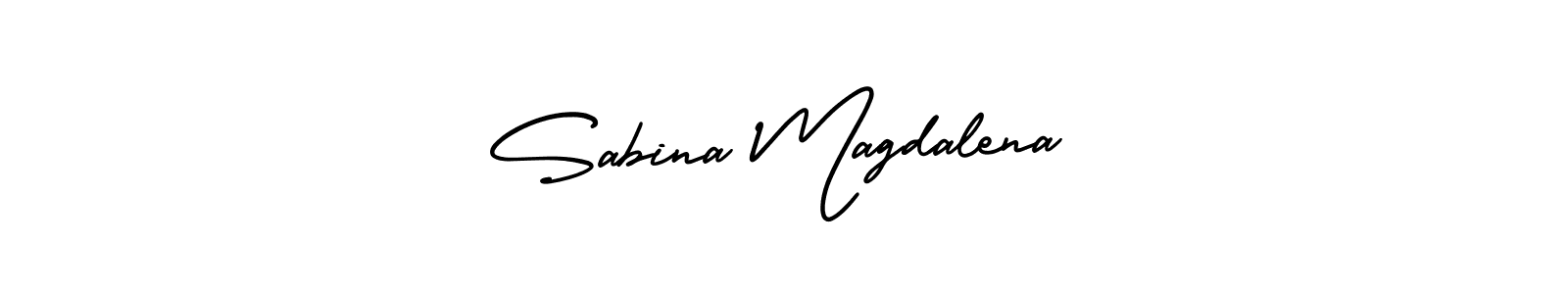 Sabina Magdalena stylish signature style. Best Handwritten Sign (AmerikaSignatureDemo-Regular) for my name. Handwritten Signature Collection Ideas for my name Sabina Magdalena. Sabina Magdalena signature style 3 images and pictures png