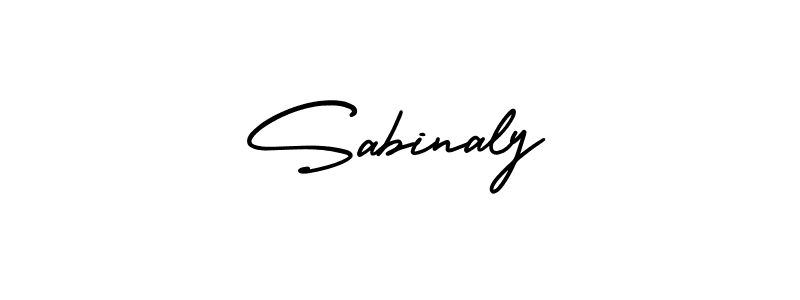 You should practise on your own different ways (AmerikaSignatureDemo-Regular) to write your name (Sabinaly) in signature. don't let someone else do it for you. Sabinaly signature style 3 images and pictures png