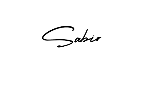 Use a signature maker to create a handwritten signature online. With this signature software, you can design (AmerikaSignatureDemo-Regular) your own signature for name Sabir. Sabir signature style 3 images and pictures png