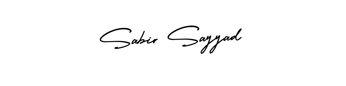 How to make Sabir Sayyad name signature. Use AmerikaSignatureDemo-Regular style for creating short signs online. This is the latest handwritten sign. Sabir Sayyad signature style 3 images and pictures png