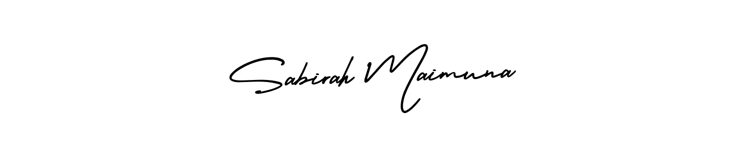 Create a beautiful signature design for name Sabirah Maimuna. With this signature (AmerikaSignatureDemo-Regular) fonts, you can make a handwritten signature for free. Sabirah Maimuna signature style 3 images and pictures png