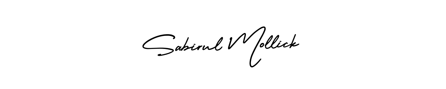 How to make Sabirul Mollick signature? AmerikaSignatureDemo-Regular is a professional autograph style. Create handwritten signature for Sabirul Mollick name. Sabirul Mollick signature style 3 images and pictures png