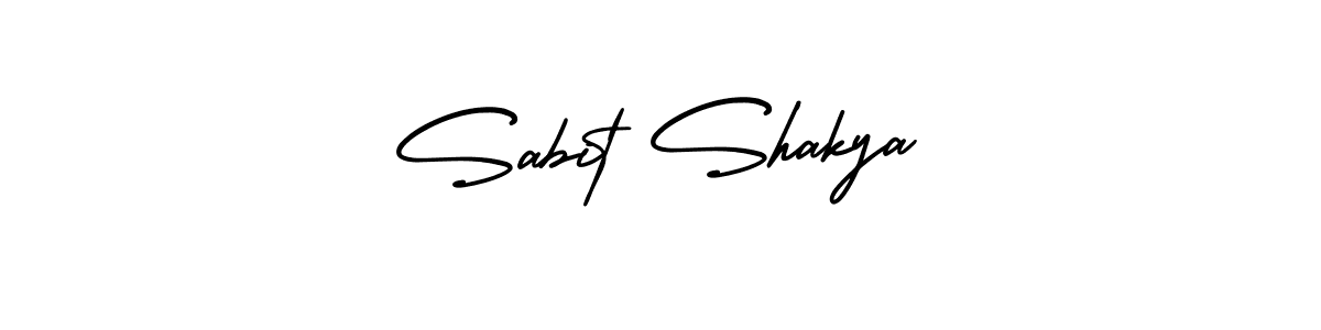 Design your own signature with our free online signature maker. With this signature software, you can create a handwritten (AmerikaSignatureDemo-Regular) signature for name Sabit Shakya. Sabit Shakya signature style 3 images and pictures png