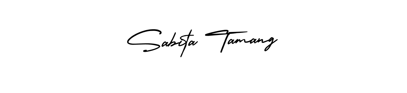Make a beautiful signature design for name Sabita Tamang. With this signature (AmerikaSignatureDemo-Regular) style, you can create a handwritten signature for free. Sabita Tamang signature style 3 images and pictures png