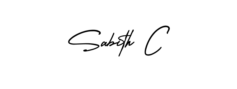 How to make Sabith C signature? AmerikaSignatureDemo-Regular is a professional autograph style. Create handwritten signature for Sabith C name. Sabith C signature style 3 images and pictures png