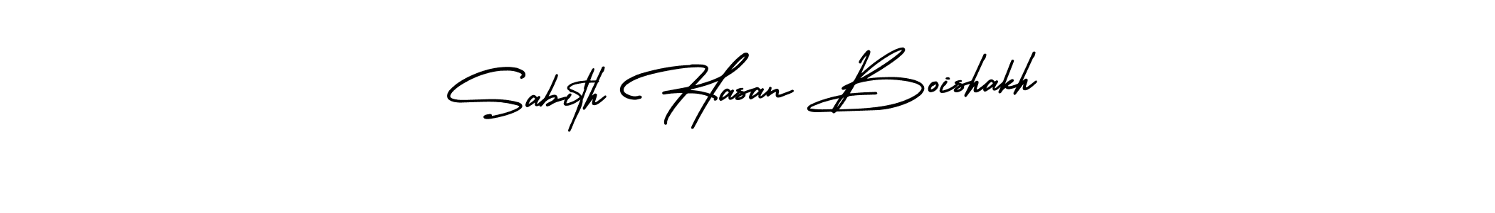 This is the best signature style for the Sabith Hasan Boishakh name. Also you like these signature font (AmerikaSignatureDemo-Regular). Mix name signature. Sabith Hasan Boishakh signature style 3 images and pictures png
