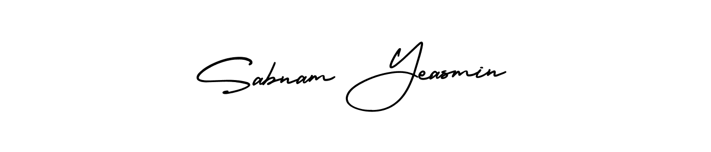 Create a beautiful signature design for name Sabnam Yeasmin. With this signature (AmerikaSignatureDemo-Regular) fonts, you can make a handwritten signature for free. Sabnam Yeasmin signature style 3 images and pictures png