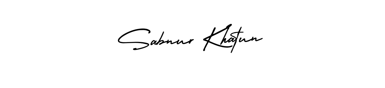 Make a beautiful signature design for name Sabnur Khatun. With this signature (AmerikaSignatureDemo-Regular) style, you can create a handwritten signature for free. Sabnur Khatun signature style 3 images and pictures png