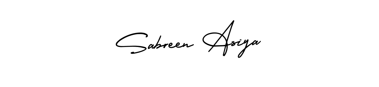 Create a beautiful signature design for name Sabreen Asiya. With this signature (AmerikaSignatureDemo-Regular) fonts, you can make a handwritten signature for free. Sabreen Asiya signature style 3 images and pictures png