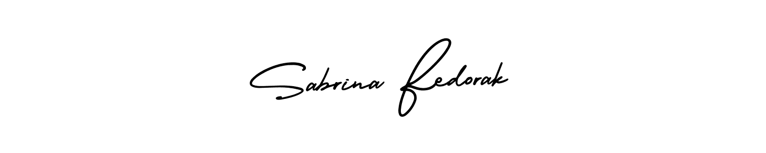 AmerikaSignatureDemo-Regular is a professional signature style that is perfect for those who want to add a touch of class to their signature. It is also a great choice for those who want to make their signature more unique. Get Sabrina Fedorak name to fancy signature for free. Sabrina Fedorak signature style 3 images and pictures png