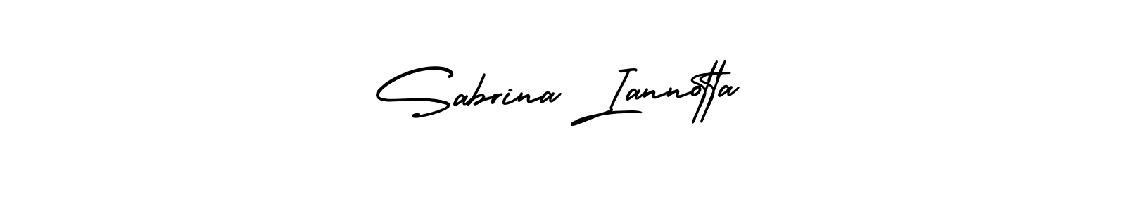 The best way (AmerikaSignatureDemo-Regular) to make a short signature is to pick only two or three words in your name. The name Sabrina Iannotta include a total of six letters. For converting this name. Sabrina Iannotta signature style 3 images and pictures png