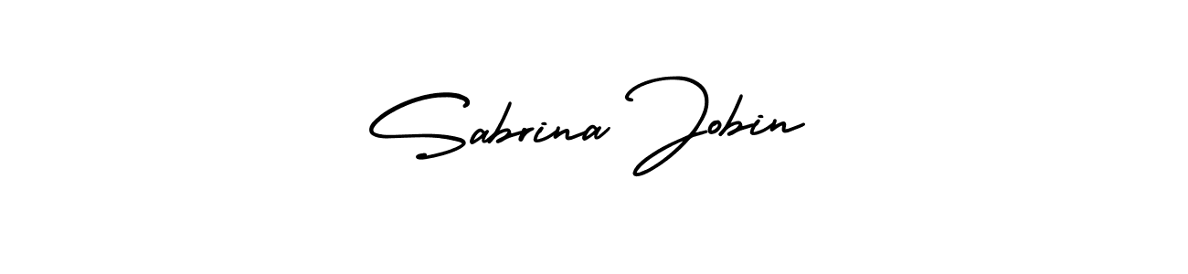 Sabrina Jobin stylish signature style. Best Handwritten Sign (AmerikaSignatureDemo-Regular) for my name. Handwritten Signature Collection Ideas for my name Sabrina Jobin. Sabrina Jobin signature style 3 images and pictures png
