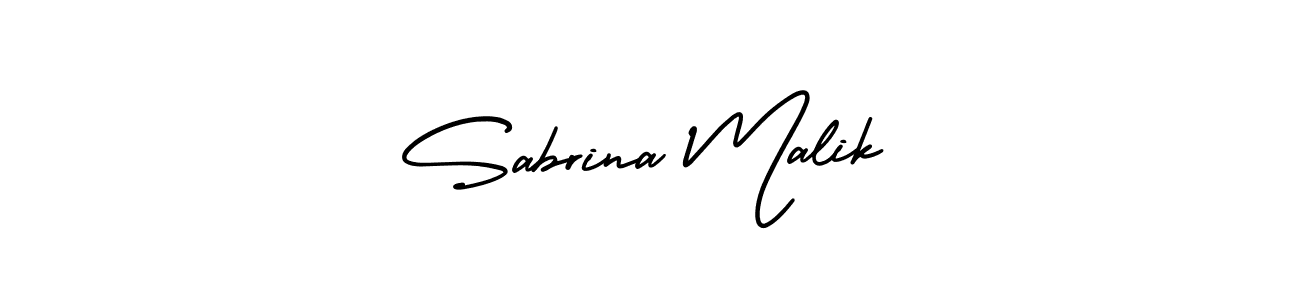 Sabrina Malik stylish signature style. Best Handwritten Sign (AmerikaSignatureDemo-Regular) for my name. Handwritten Signature Collection Ideas for my name Sabrina Malik. Sabrina Malik signature style 3 images and pictures png