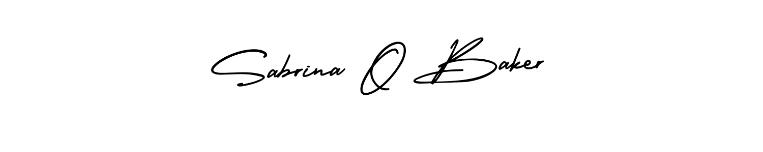 How to make Sabrina O Baker signature? AmerikaSignatureDemo-Regular is a professional autograph style. Create handwritten signature for Sabrina O Baker name. Sabrina O Baker signature style 3 images and pictures png