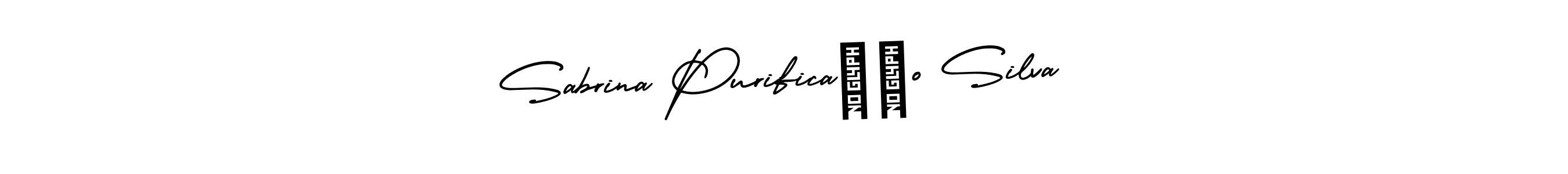 Use a signature maker to create a handwritten signature online. With this signature software, you can design (AmerikaSignatureDemo-Regular) your own signature for name Sabrina Purificação Silva. Sabrina Purificação Silva signature style 3 images and pictures png