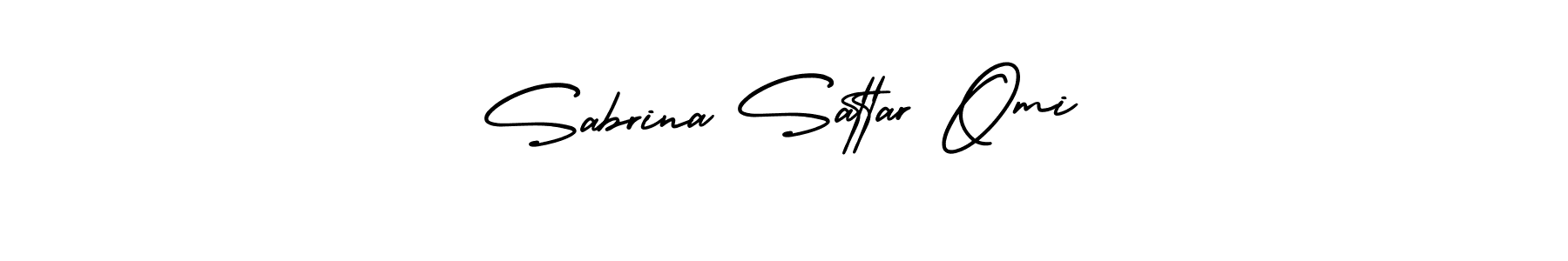 This is the best signature style for the Sabrina Sattar Omi name. Also you like these signature font (AmerikaSignatureDemo-Regular). Mix name signature. Sabrina Sattar Omi signature style 3 images and pictures png