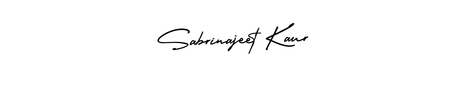 How to make Sabrinajeet Kaur name signature. Use AmerikaSignatureDemo-Regular style for creating short signs online. This is the latest handwritten sign. Sabrinajeet Kaur signature style 3 images and pictures png