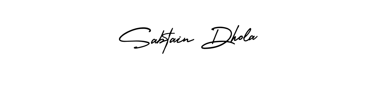 Make a beautiful signature design for name Sabtain Dhola. With this signature (AmerikaSignatureDemo-Regular) style, you can create a handwritten signature for free. Sabtain Dhola signature style 3 images and pictures png