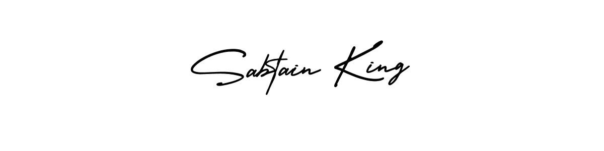 Best and Professional Signature Style for Sabtain King. AmerikaSignatureDemo-Regular Best Signature Style Collection. Sabtain King signature style 3 images and pictures png