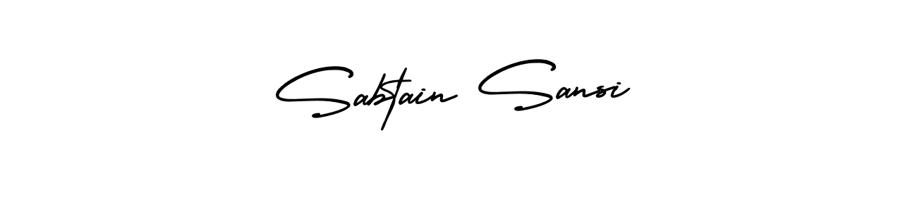 Use a signature maker to create a handwritten signature online. With this signature software, you can design (AmerikaSignatureDemo-Regular) your own signature for name Sabtain Sansi. Sabtain Sansi signature style 3 images and pictures png