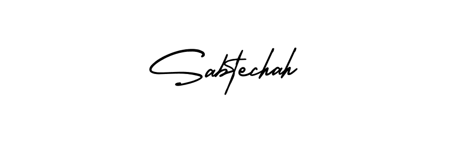 Use a signature maker to create a handwritten signature online. With this signature software, you can design (AmerikaSignatureDemo-Regular) your own signature for name Sabtechah. Sabtechah signature style 3 images and pictures png