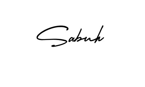 How to make Sabuh signature? AmerikaSignatureDemo-Regular is a professional autograph style. Create handwritten signature for Sabuh name. Sabuh signature style 3 images and pictures png