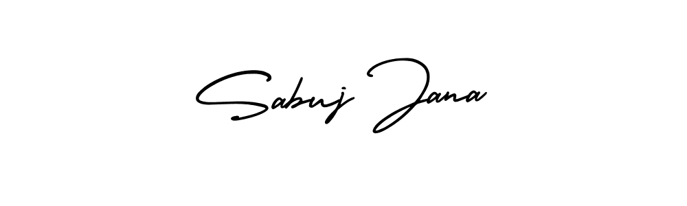 Sabuj Jana stylish signature style. Best Handwritten Sign (AmerikaSignatureDemo-Regular) for my name. Handwritten Signature Collection Ideas for my name Sabuj Jana. Sabuj Jana signature style 3 images and pictures png