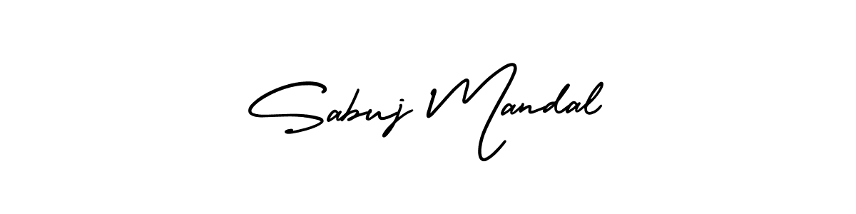 Sabuj Mandal stylish signature style. Best Handwritten Sign (AmerikaSignatureDemo-Regular) for my name. Handwritten Signature Collection Ideas for my name Sabuj Mandal. Sabuj Mandal signature style 3 images and pictures png