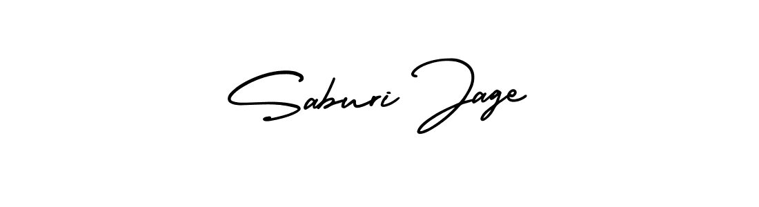 Use a signature maker to create a handwritten signature online. With this signature software, you can design (AmerikaSignatureDemo-Regular) your own signature for name Saburi Jage. Saburi Jage signature style 3 images and pictures png