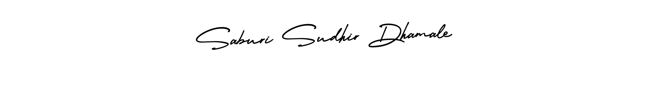 AmerikaSignatureDemo-Regular is a professional signature style that is perfect for those who want to add a touch of class to their signature. It is also a great choice for those who want to make their signature more unique. Get Saburi Sudhir Dhamale name to fancy signature for free. Saburi Sudhir Dhamale signature style 3 images and pictures png